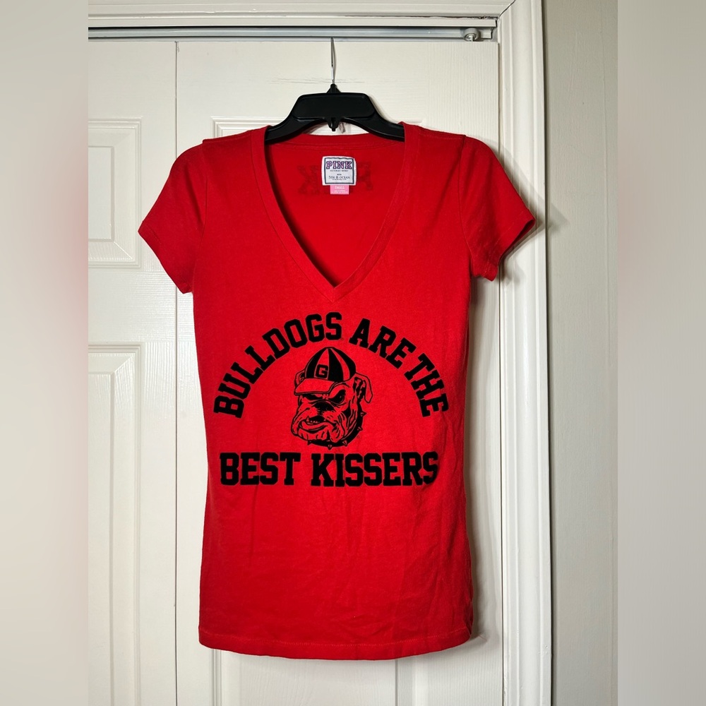 Victoria's Secret Pink Georgia‎ Bulldogs Red Game Day Tshirt